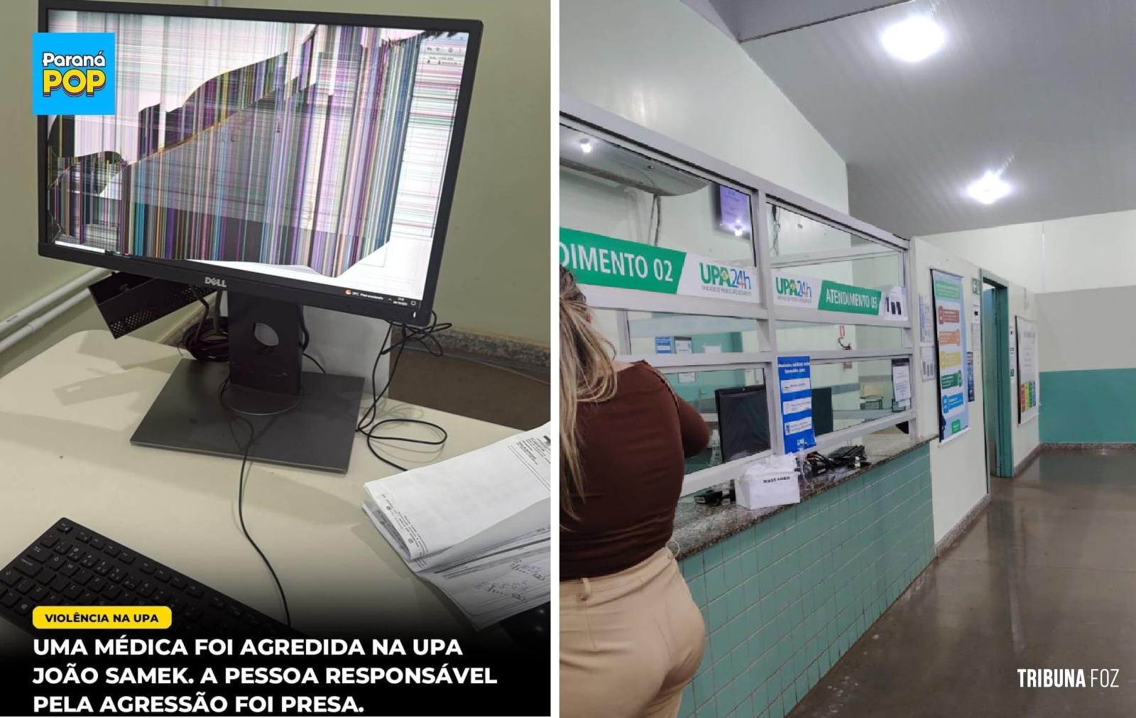 Médica é agredida e computador é destruído na UPA João Samek em Foz Médica é agredida e computador é destruído na UPA João Samek em Foz