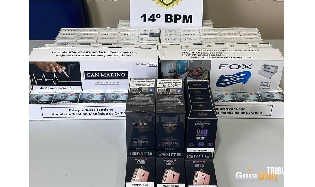 Operação em Medianeira resulta na apreensão de cigarros contrabandeados