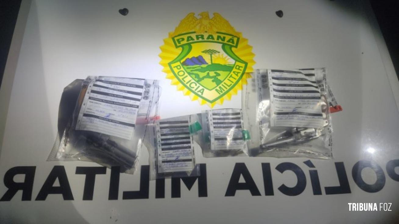 PM apreende duas armas de fogo e conduz suspeitos após disparos no Bairro Morumbi em Foz do Iguaçu