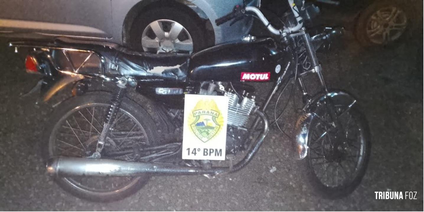 PM apreende motocicleta estrangeira com sinais identificadores adulterados em Santa Terezinha de Itaipu PM apreende motocicleta estrangeira com sinais identificadores adulterados em Santa Terezinha de Itaipu