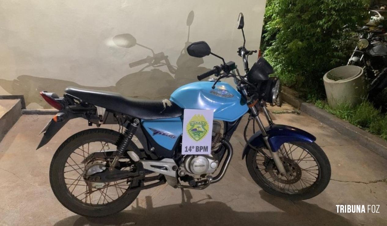 PM recupera motocicleta furtada na cidade de Medianeira