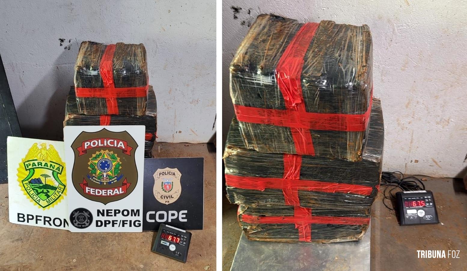 Policia Federal apreende 67,5 Kg de maconha às margens do Lago de Itaipu em Santa Helena Policia Federal apreende 67,5 Kg de maconha às margens do Lago de Itaipu em Santa Helena