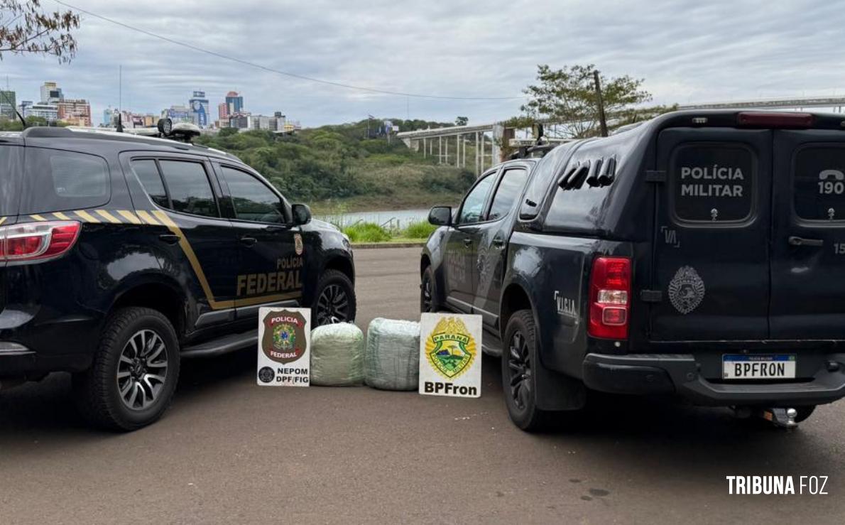 Policia Federal e forças estaduais realizam três apreensões na margem do rio Paraná em Foz do Iguaçu