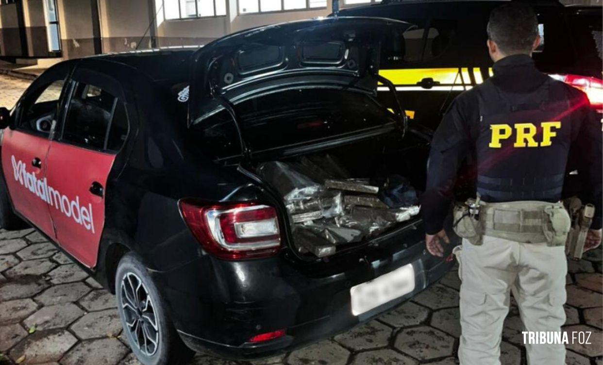 Polícia Rodoviária Federal apreende quase 100 kg de maconha na BR-277, em Santa Terezinha de Itaipu