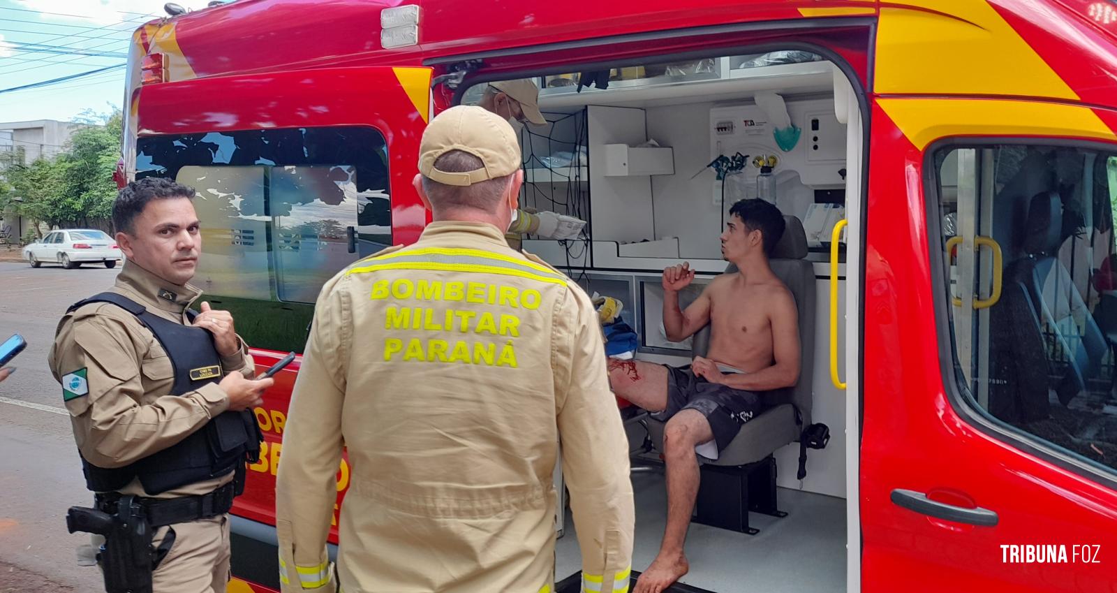 Siate socorre jovem em surto psicótico na Av. Javier Koelbel