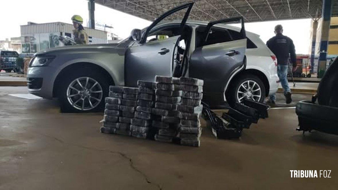 Analistas da Receita Federal prendem condutor com 62 Kg de cocaína na Ponte da Amizade
