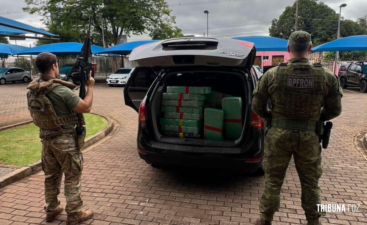 BPFRON e NEPOM apreendem 1.202,5 Kg de maconha na região do Lago de Itaipu