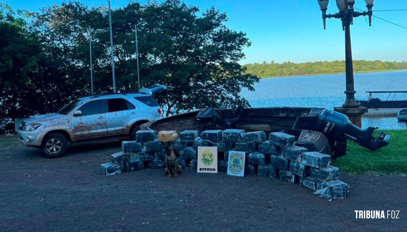 BPFRON e PF aprendem 869 Kg de maconha em Pato Bragado
