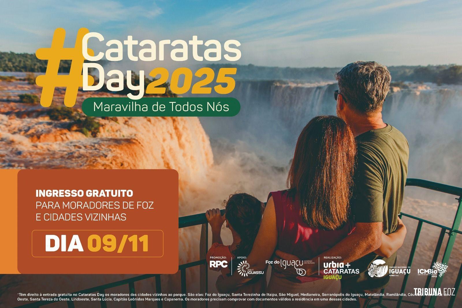 Cataratas Day será celebrado no dia 9 de novembro, com gratuidade para moradores