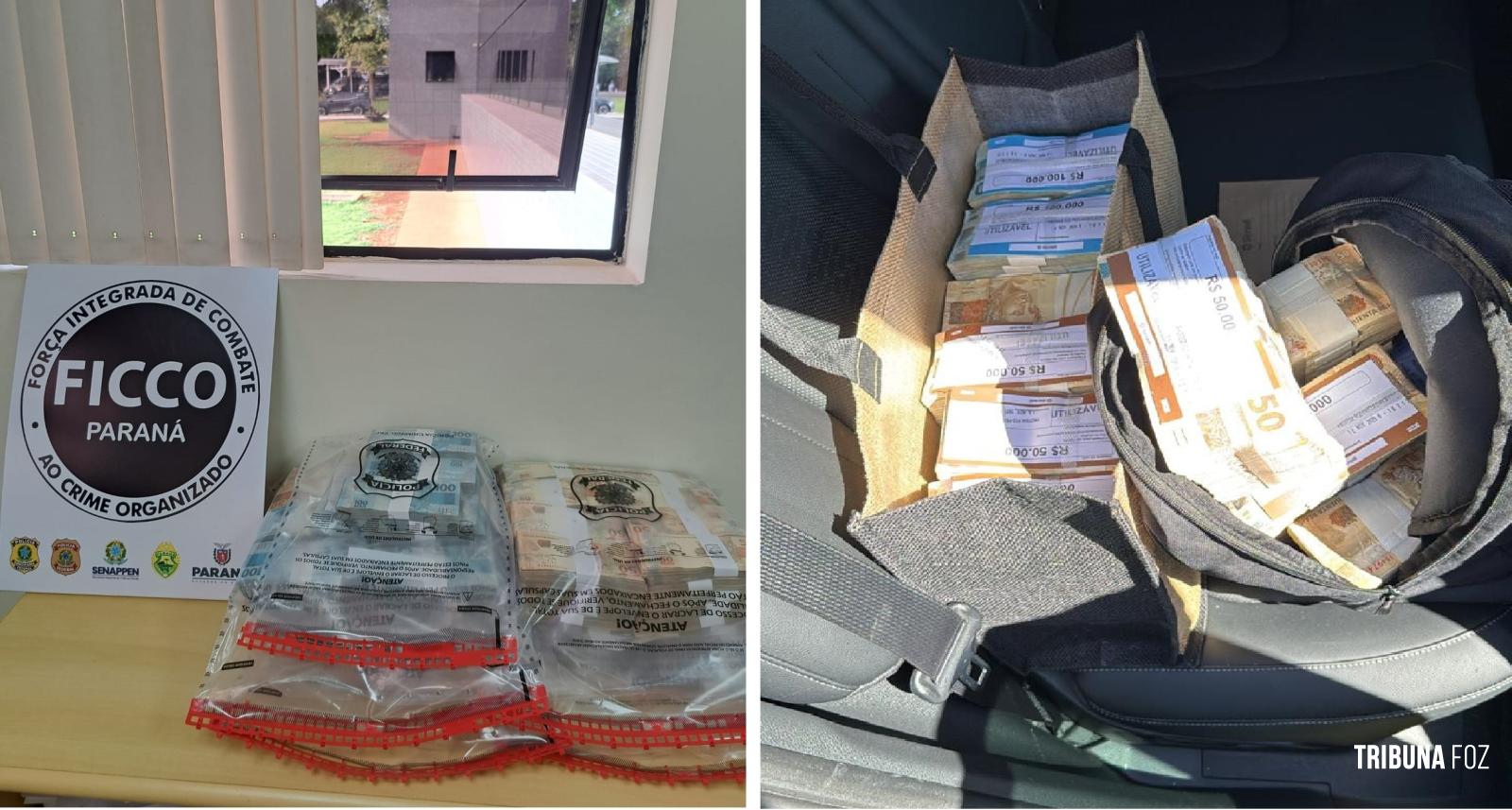 FICCO/PR realiza prisão em flagrante e apreensão de R$ 1 milhão de reais em espécie na cidade de Medianeira