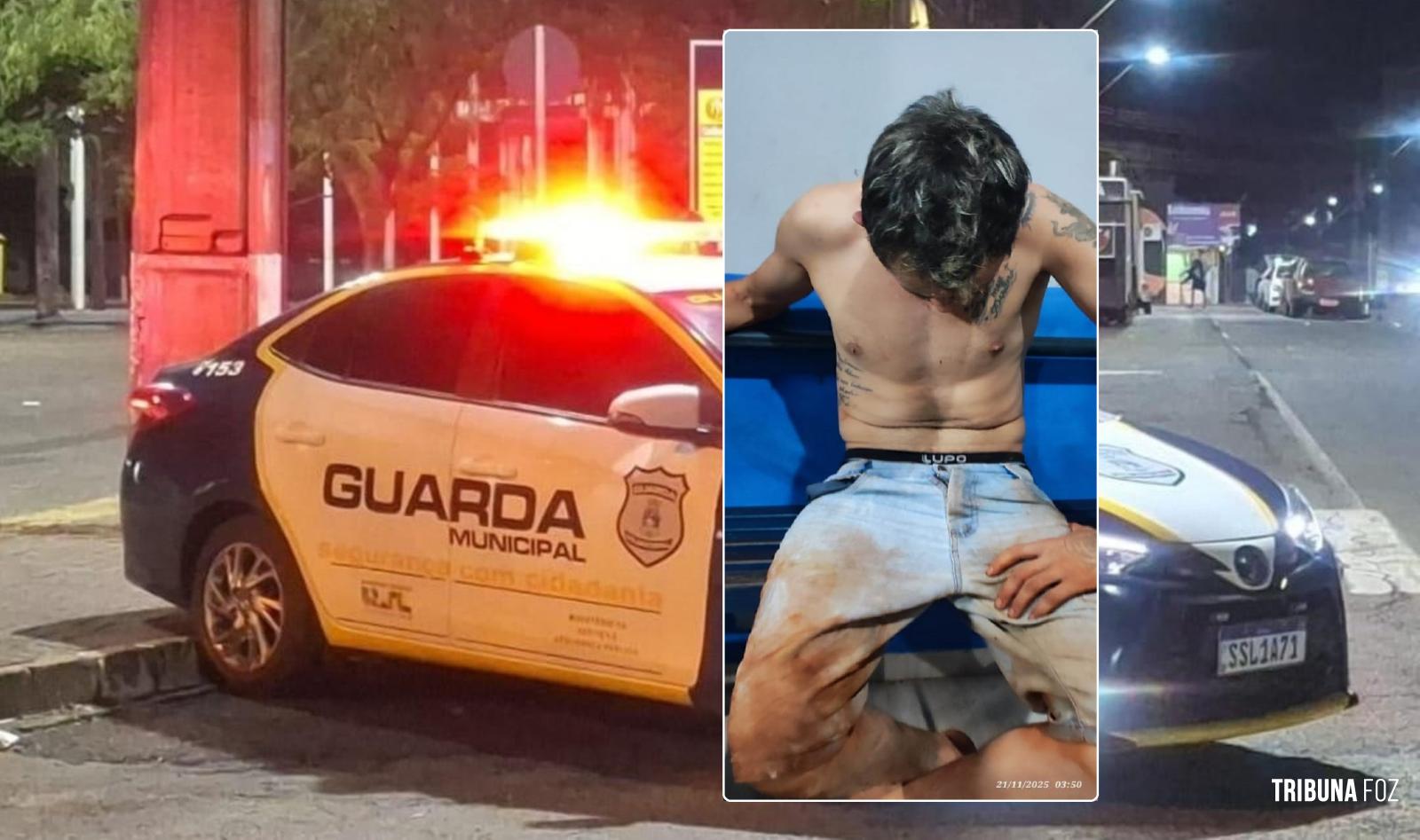 Guarda Municipal prende homem quem agrediu a esposa no Condomínio Boicy 