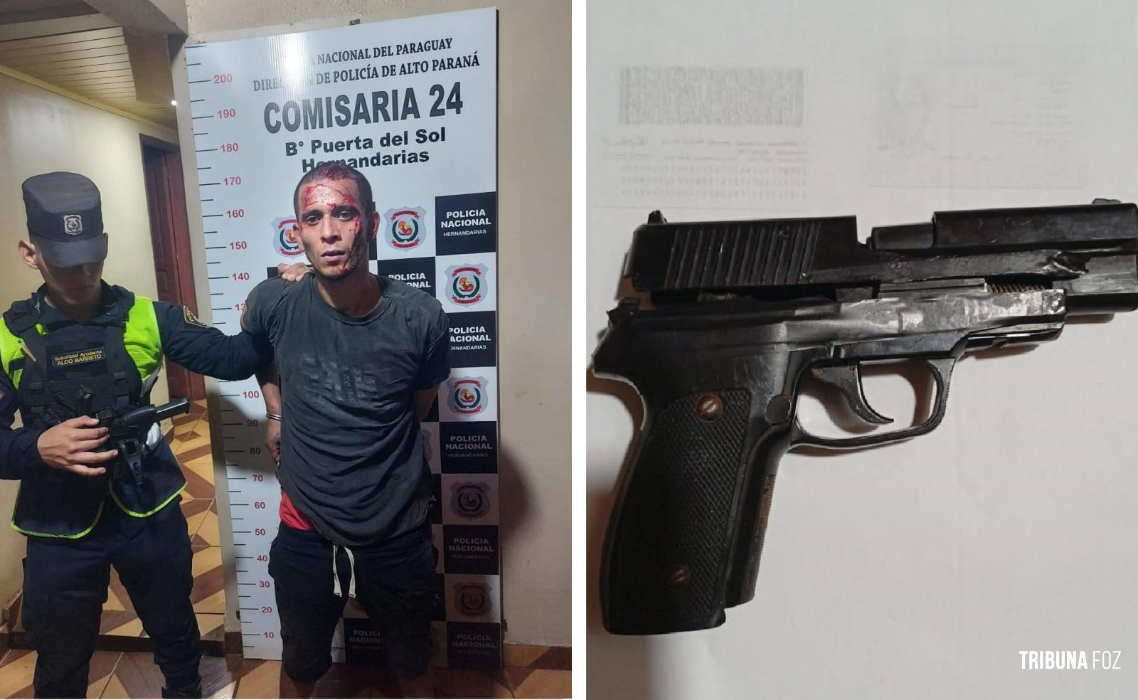 Homem é preso após ameaçar vereadora com simulacro de pistola em Hernandárias