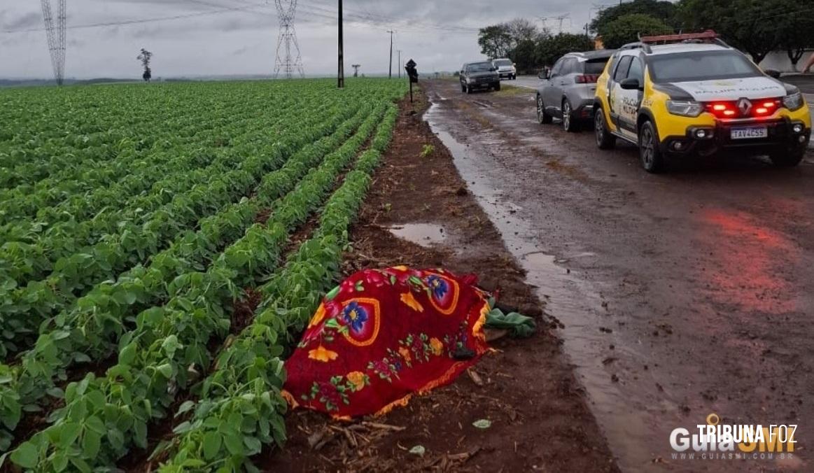 Idoso morre atropelado no trecho que liga Vera Cruz do Oeste a São Pedro do Iguaçu