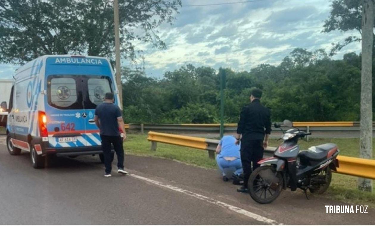 Motociclista morre após acidente na rotatória de Puerto Iguazú, na Argentina