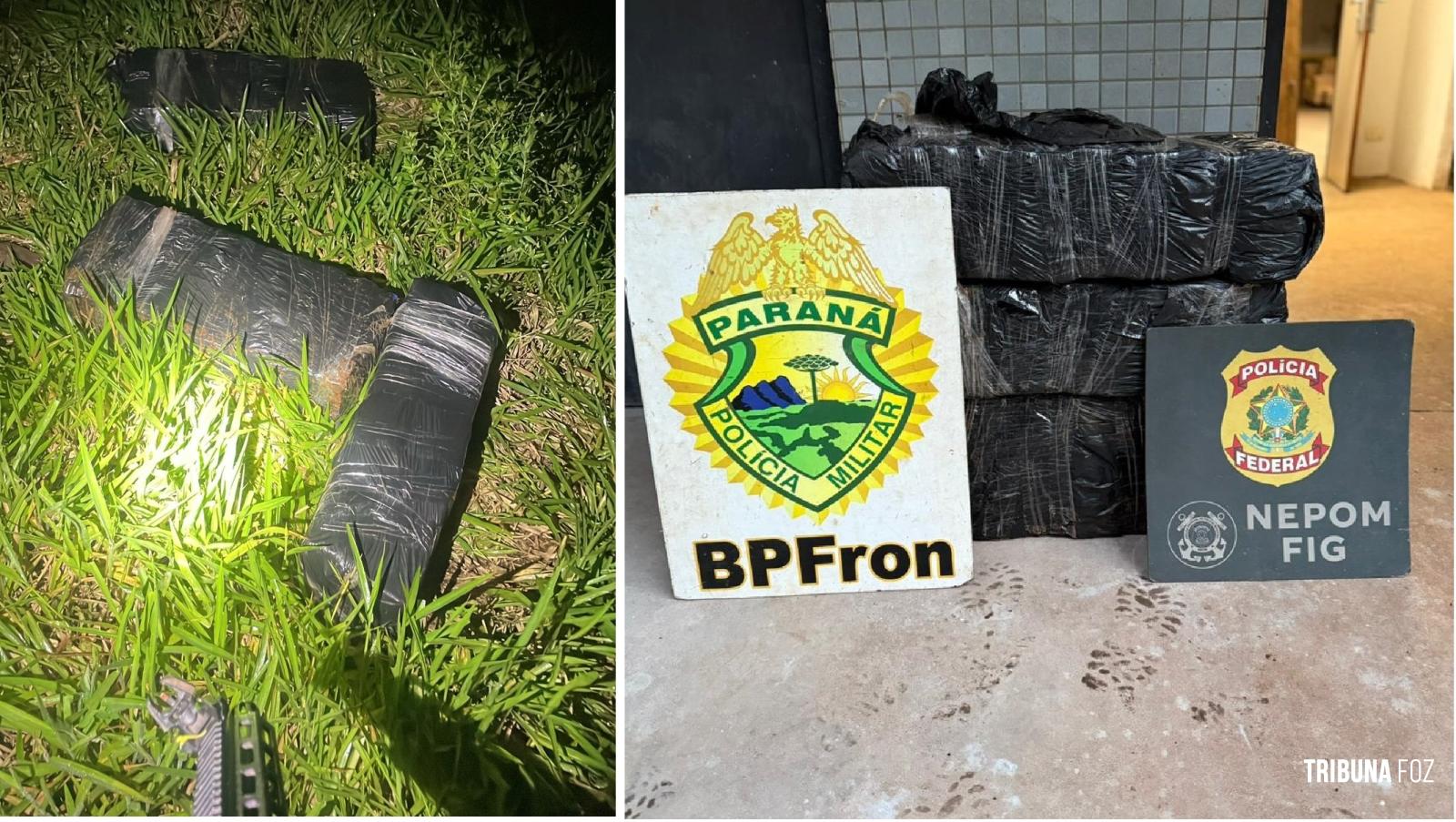 PF e PM apreende 84 quilos de maconha em porto clandestino no Rio Paraná