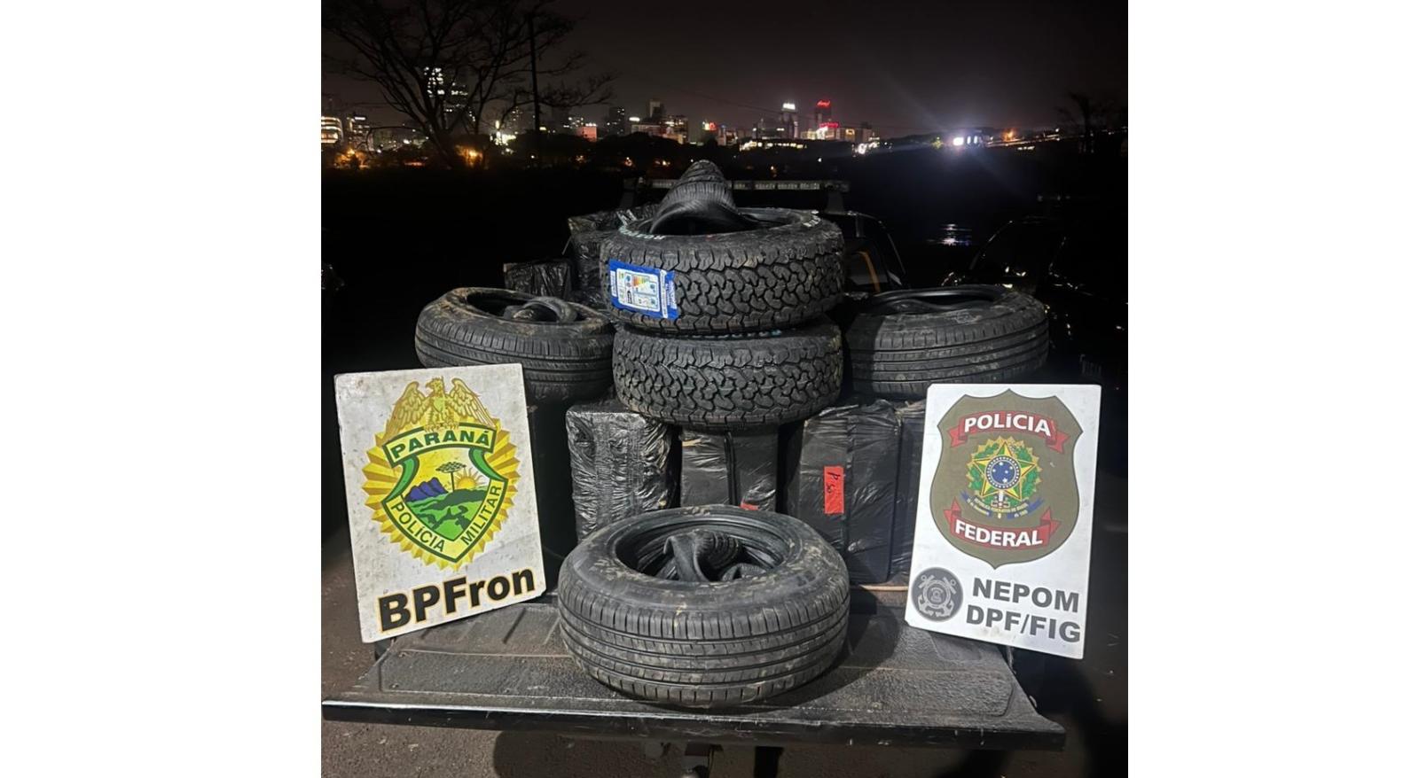 PF e PM apreendem carga de contrabando na região central de Foz do Iguaçu