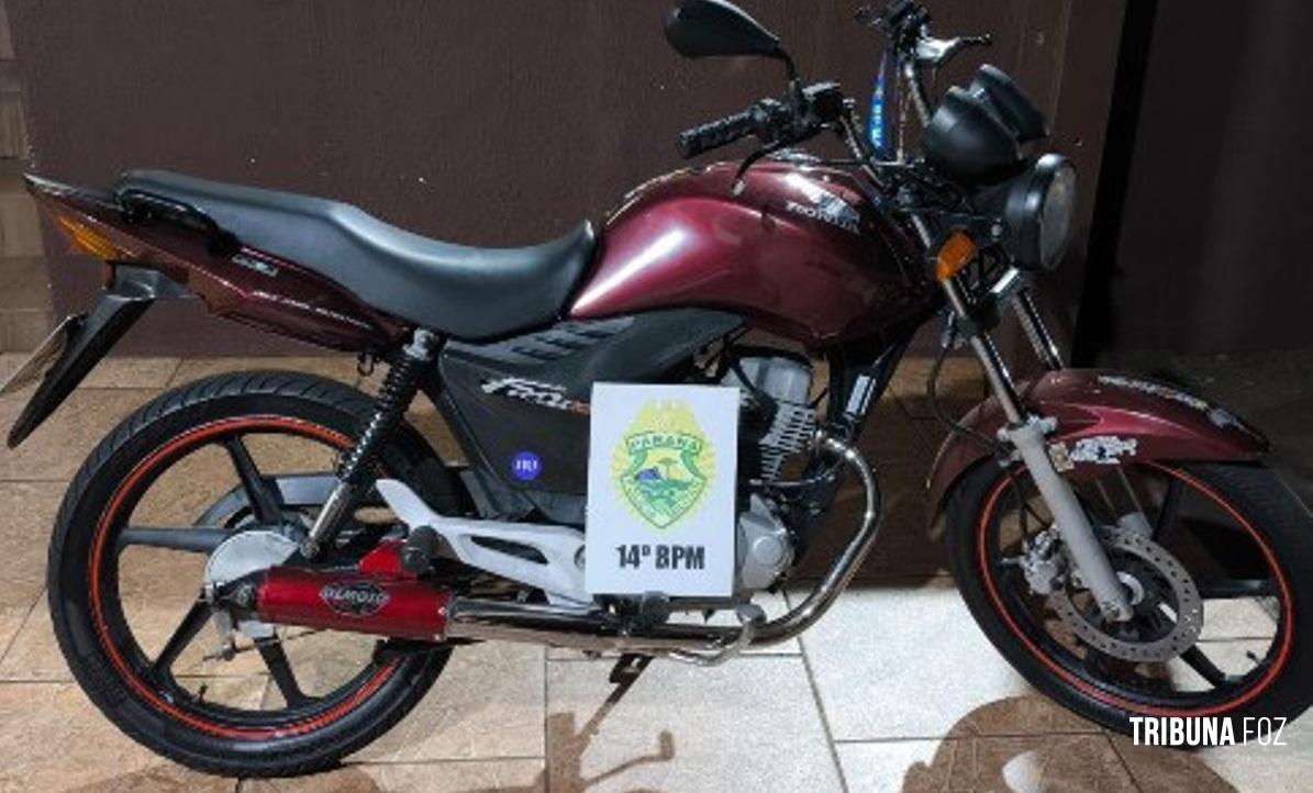 PM apreende motocicleta com escapamento adulterado em São Miguel do Iguaçu