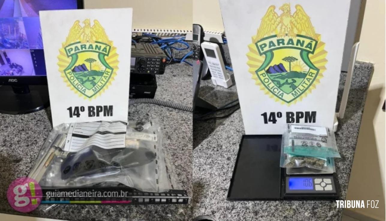 Polícia Militar apreende revólver, munições e droga em comunidade de São Miguel do Iguaçu