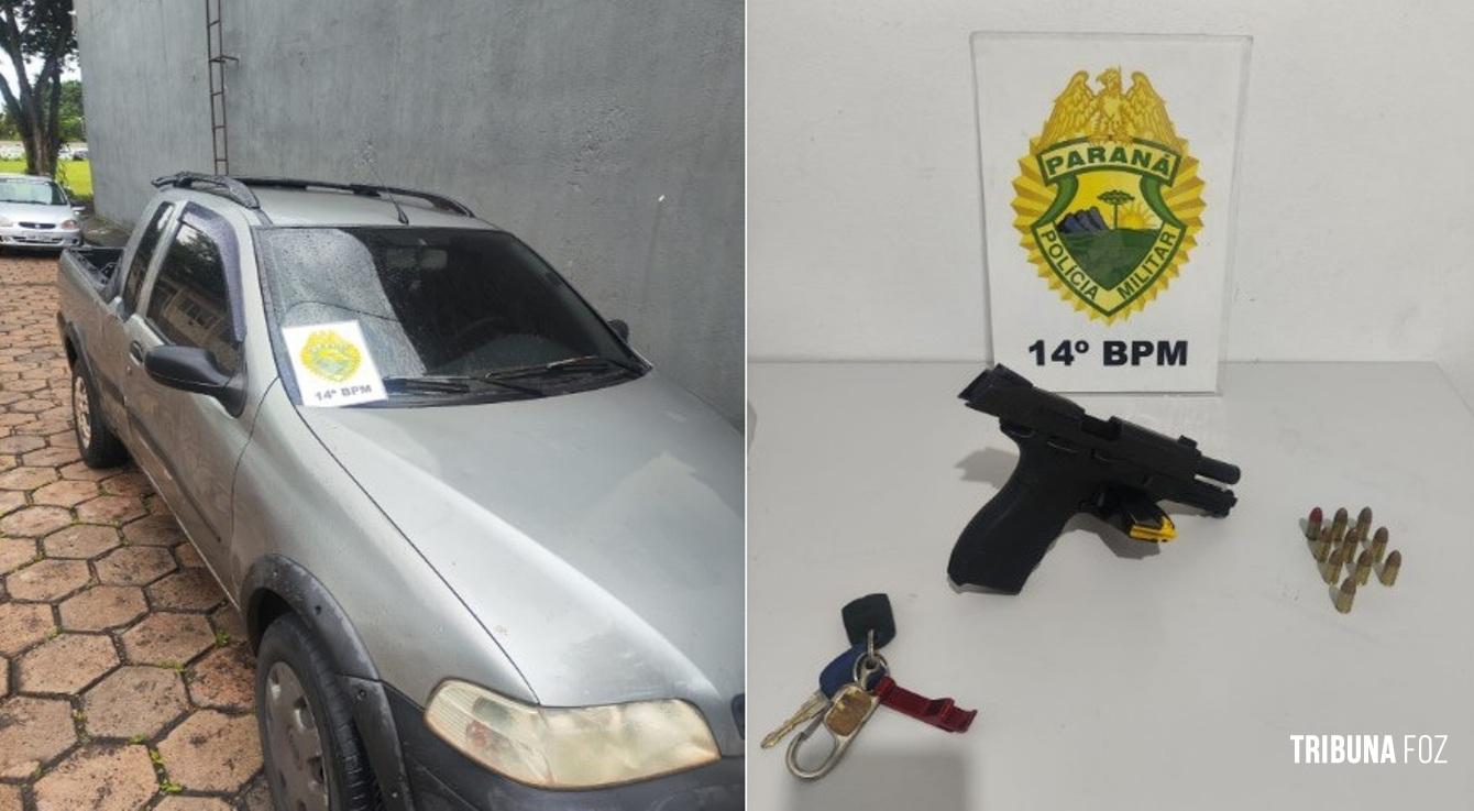 Polícia Militar prende três homens por porte ilegal de arma de fogo na BR-277