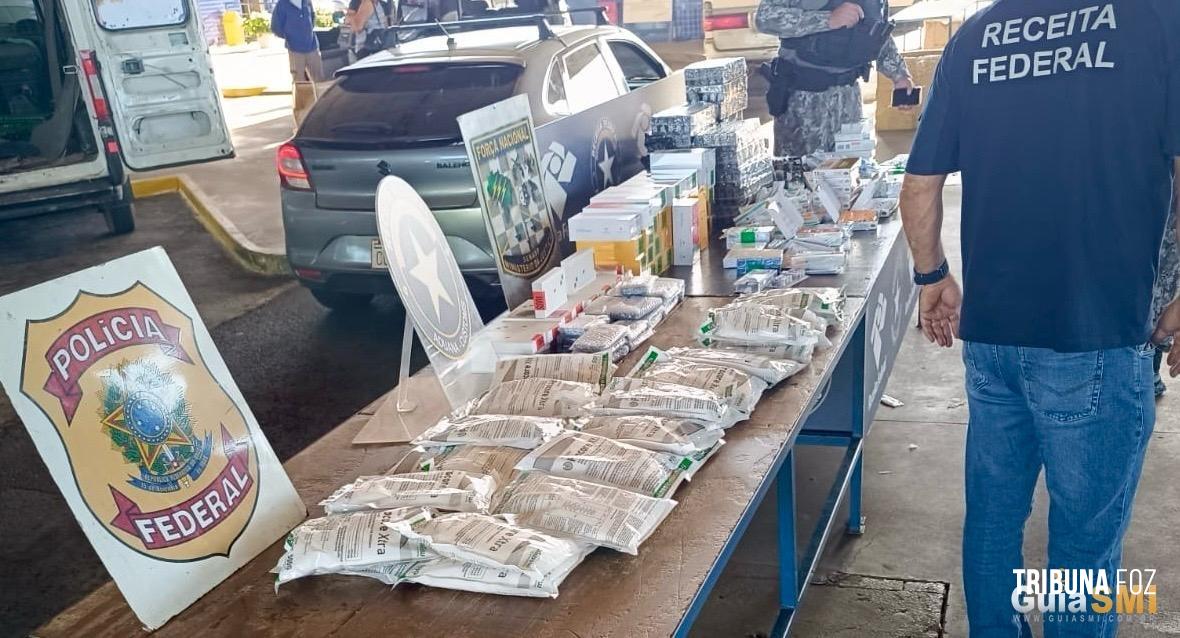 Receita Federal apreende anabolizantes, celulares e agrotóxicos em Foz do Iguaçu