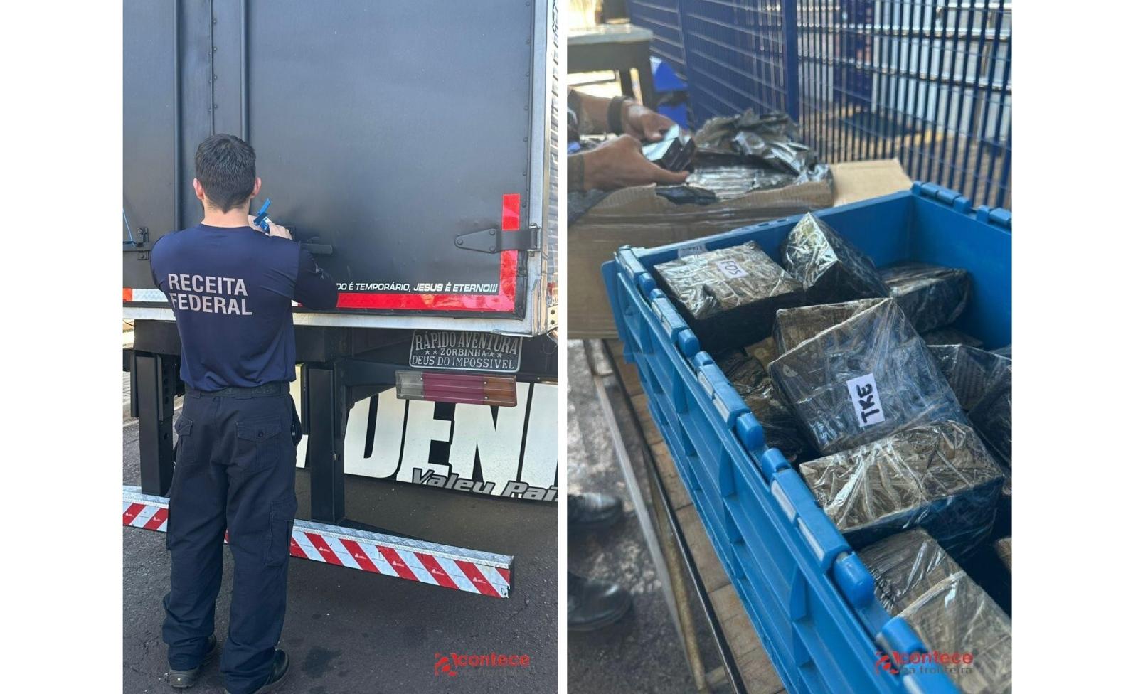 Receita Federal apreende R$ 1 milhão em mercadorias em caminhão de medicamentos no centro de Foz