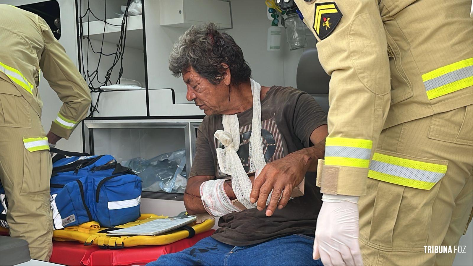 Siate socorre vitima que levou uma "camaçada de pau" do próprio filho no Jardim Jupira