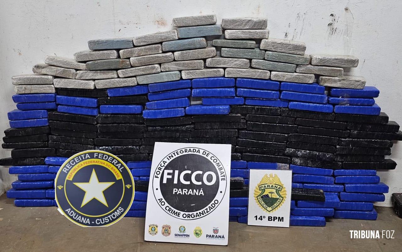 Força integrada apreende 105 Kg de maconha durante Operação Codesul II no Bairro Cidade Nova em Foz do Iguaçu