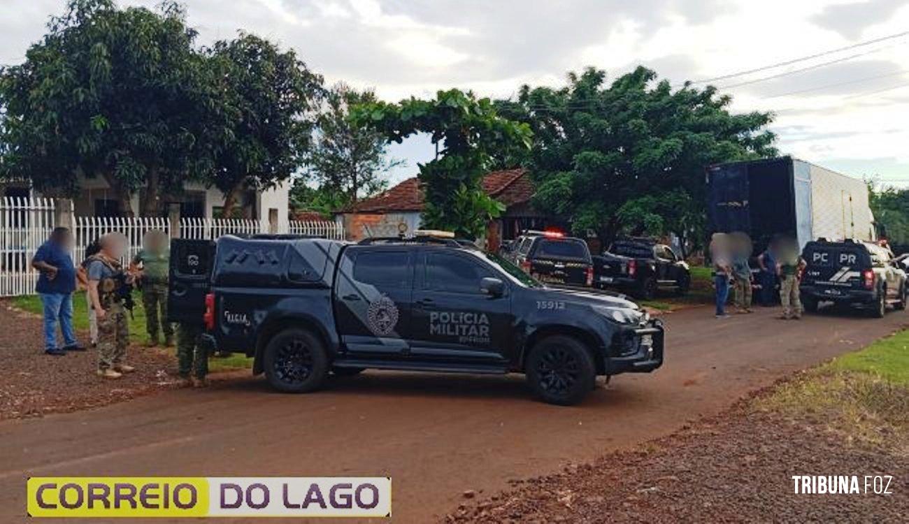 Forças policiais apreendem aproximadamente 5 toneladas de maconha escondidas em uma casa no distrito de Sub-Sede em Santa Helena
