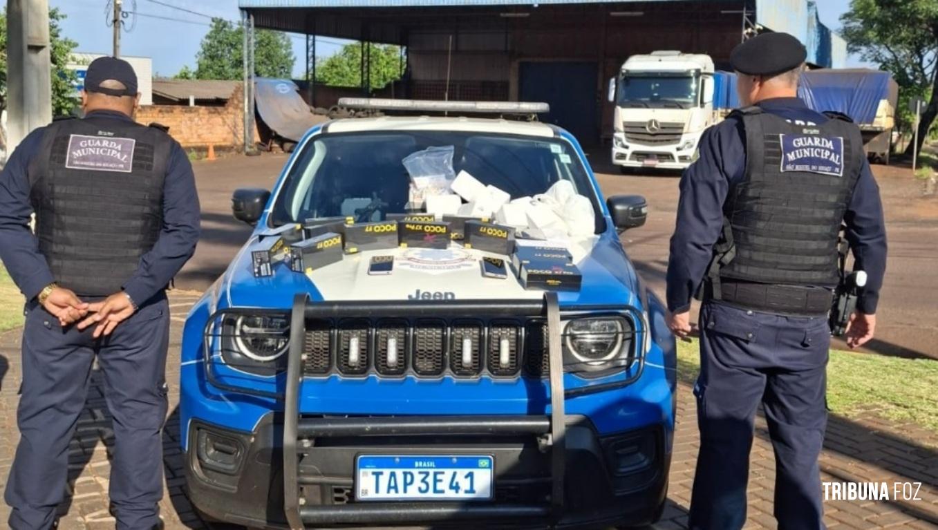 Guarda Municipal de SMI apreende canetas emagrecedoras, medicamentos e celulares contrabandeados em ponto de embarque para tratamento médico em Curitiba