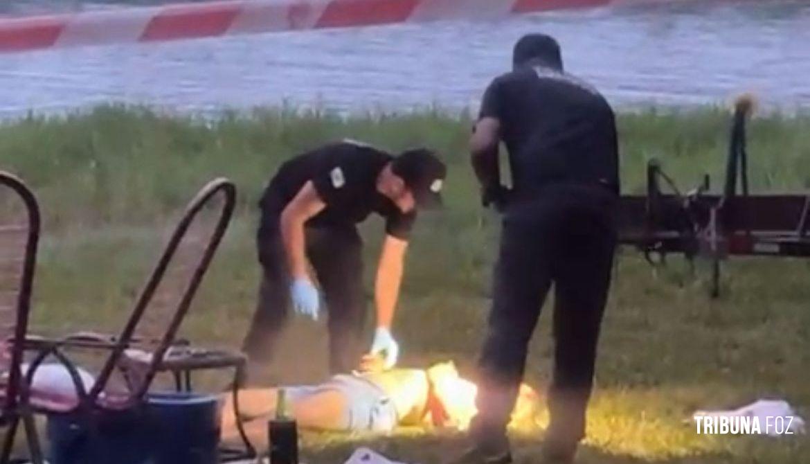 Homem é executado com mais de 50 tiros em clube privado na região do Bairro Três Lagoas em Foz do Iguaçu