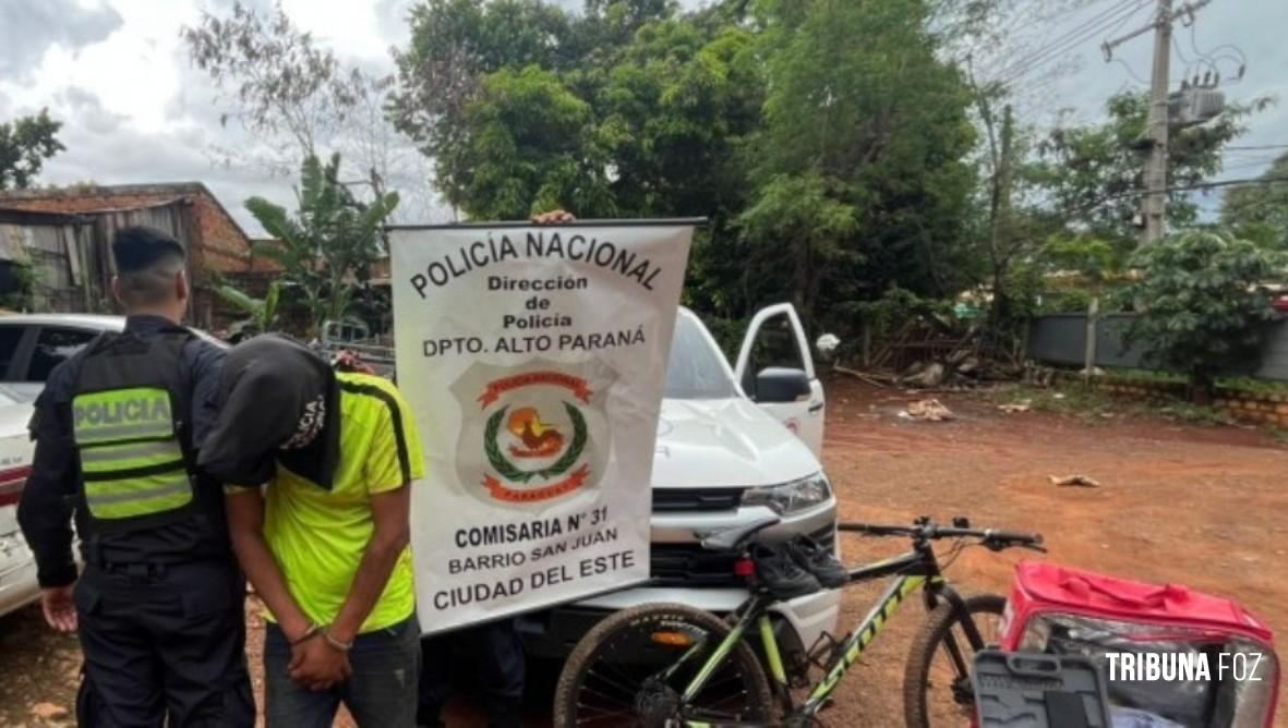 Ladrão é preso após roubar diversos objetos de valor em Ciudad Del Este