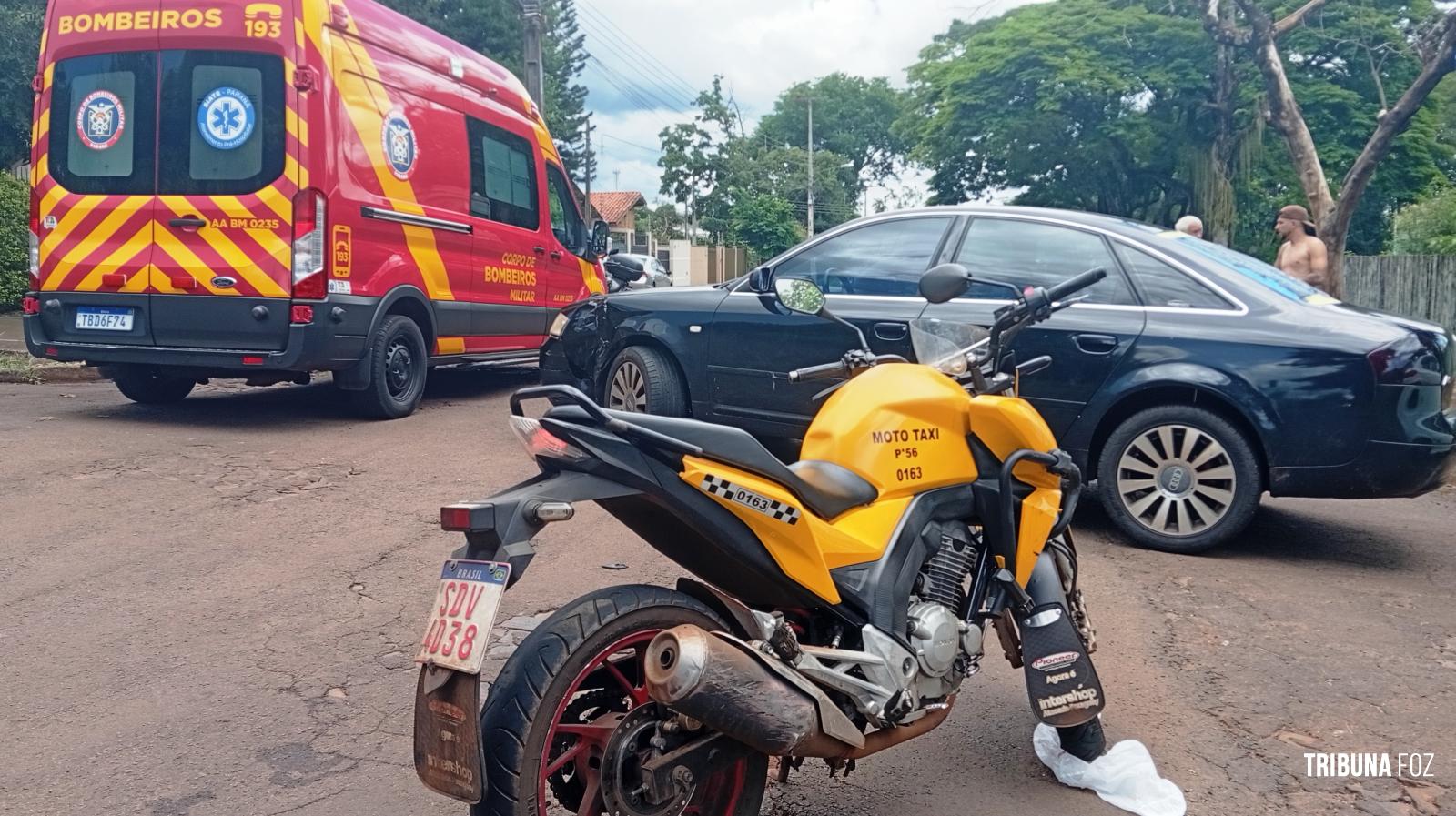 Motociclista fica ferido após colisão no Jardim Eliza I