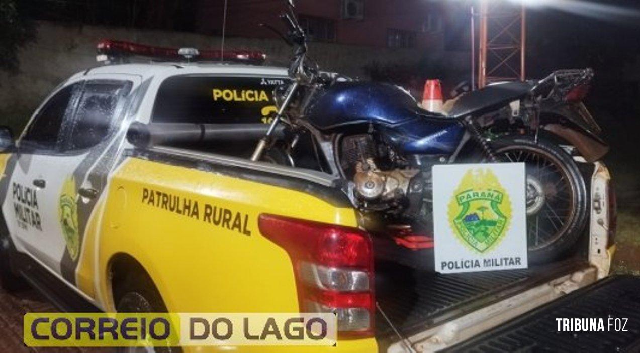 Patrulha Rural apreende motocicleta irregular durante abordagem no distrito de São Roque, em Santa Helena