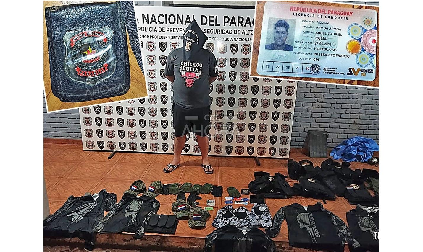 Perseguição policial termina com uma prisão e um veículo carregado de provas em Ciudad Del Este