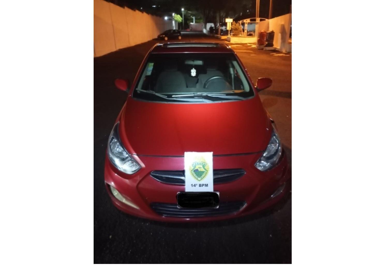 PM recupera veículo com queixa de furto/roubo ocorrido no Paraguai e transitava no bairro Cidade Nova