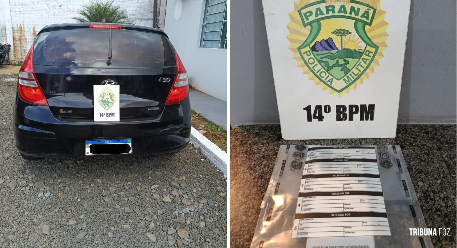 PM recupera veículo furtado com placa adulterada e prende duas pessoas em São Miguel do Iguaçu