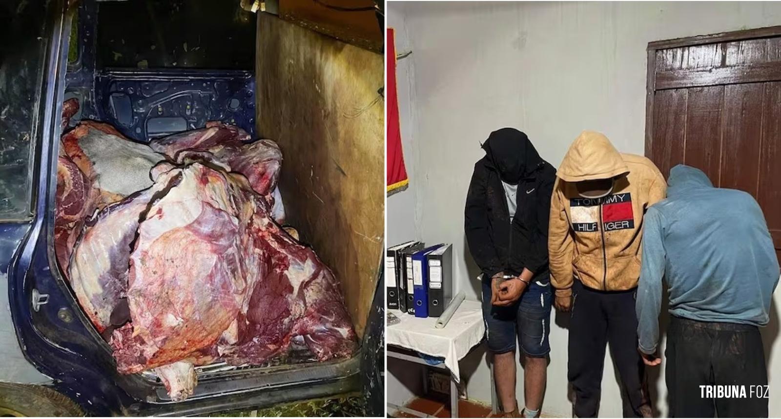 Policia Nacional do Paraguai prende três ladrões de carne