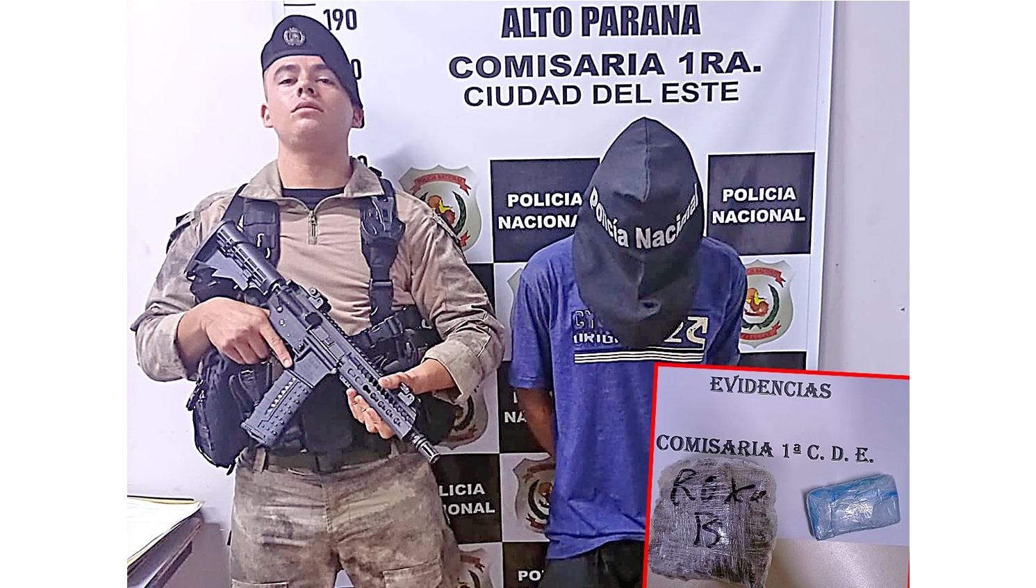 Polícia Nacional prende adolescente com maconha e haxixe em Ciudad Del Este