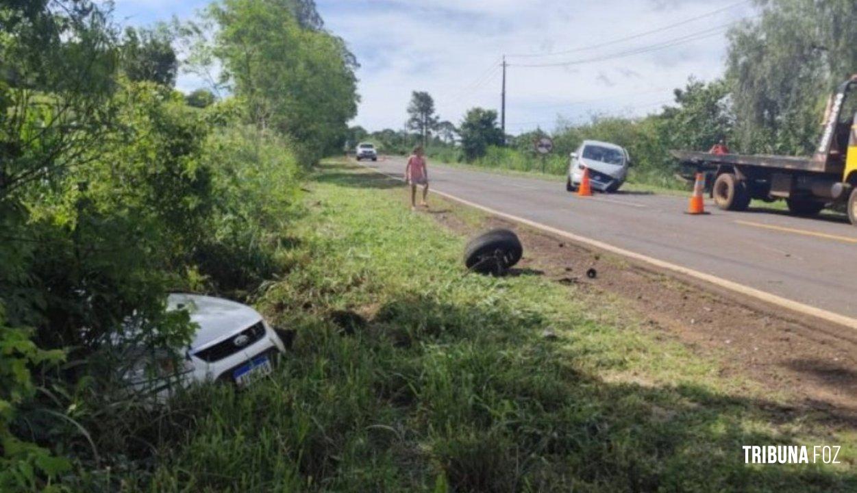 Veículo se envolve em acidente na PR-495 entre Medianeira e Missal