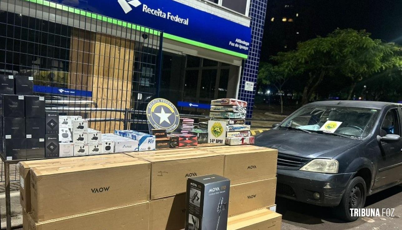 Ação conjunta resulta na apreensão de mercadorias de origem estrangeira em Foz do Iguaçu