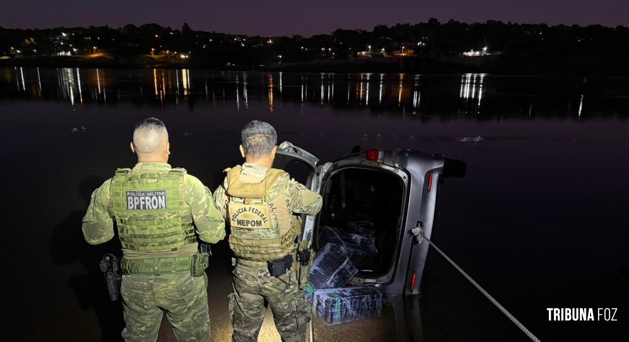Ação da PF e PM resulta em prisão e apreensão de veículo carregado com maconha em Foz do Iguaçu