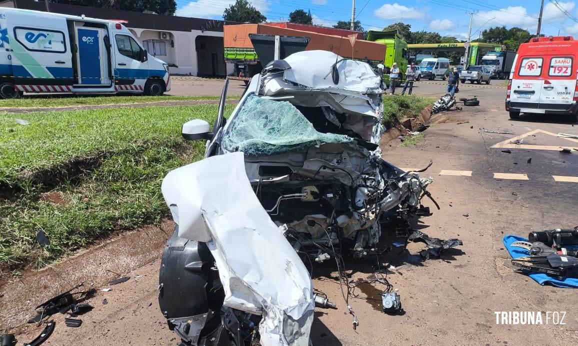 Acidente na BR-277 deixa um morto e três feridos em Santa Tereza do Oeste