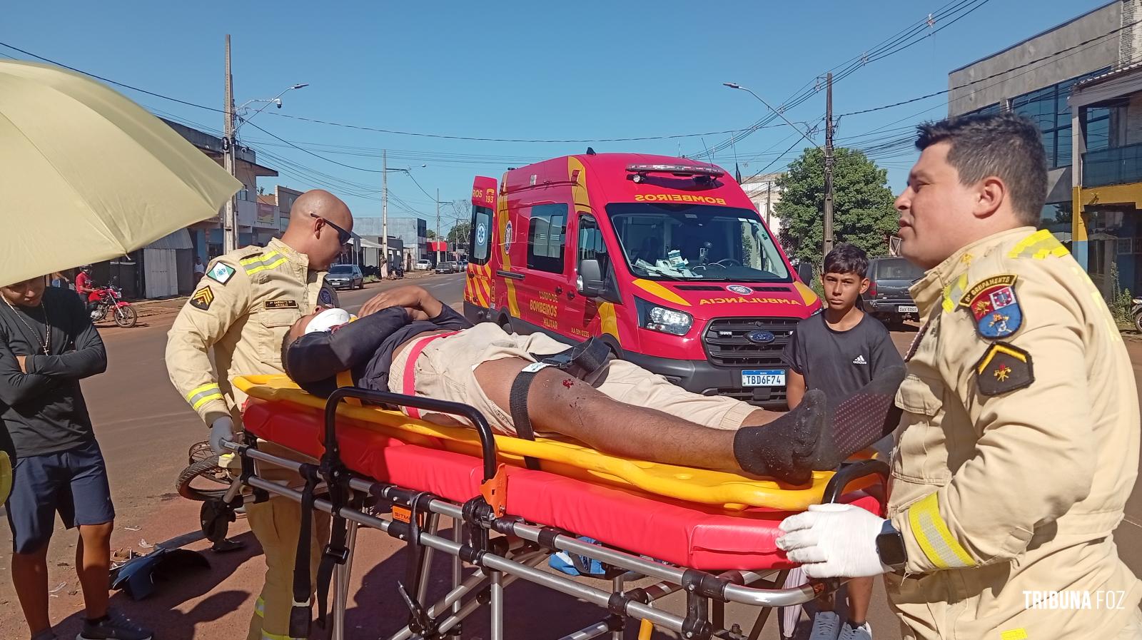 Adolescente é socorrido pelo Siate após colisão na Av. Morenitas