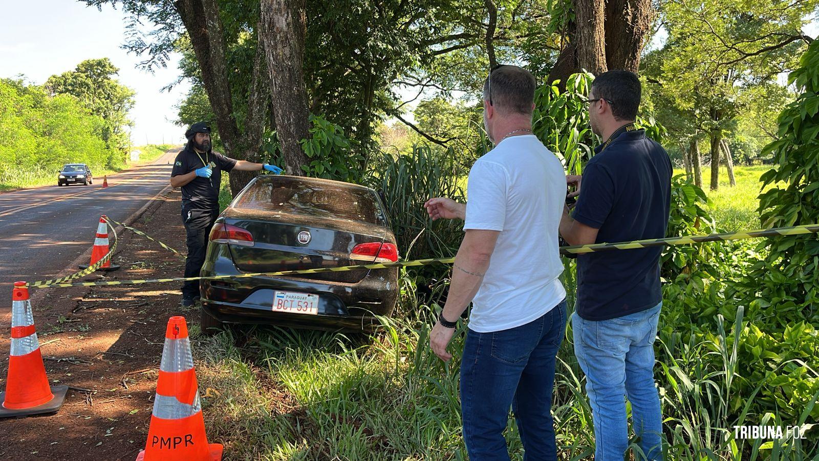 Casal de idosos morre após colidir veículo contra árvore na PR-497 em São Miguel do Iguaçu 