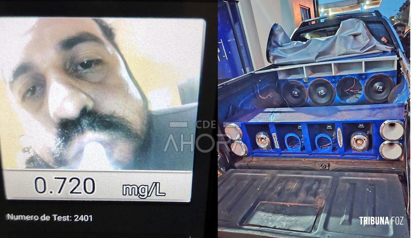 Funcionário municipal da cidade Dr. Raúl Peña é preso por poluição sonora e direção sob efeito de álcool na Rodovia PY-06