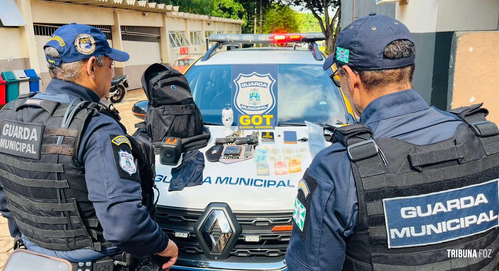 Guarda Municipal frustra assalto e prende três assaltantes em flagrante no Jardim Laranjeiras