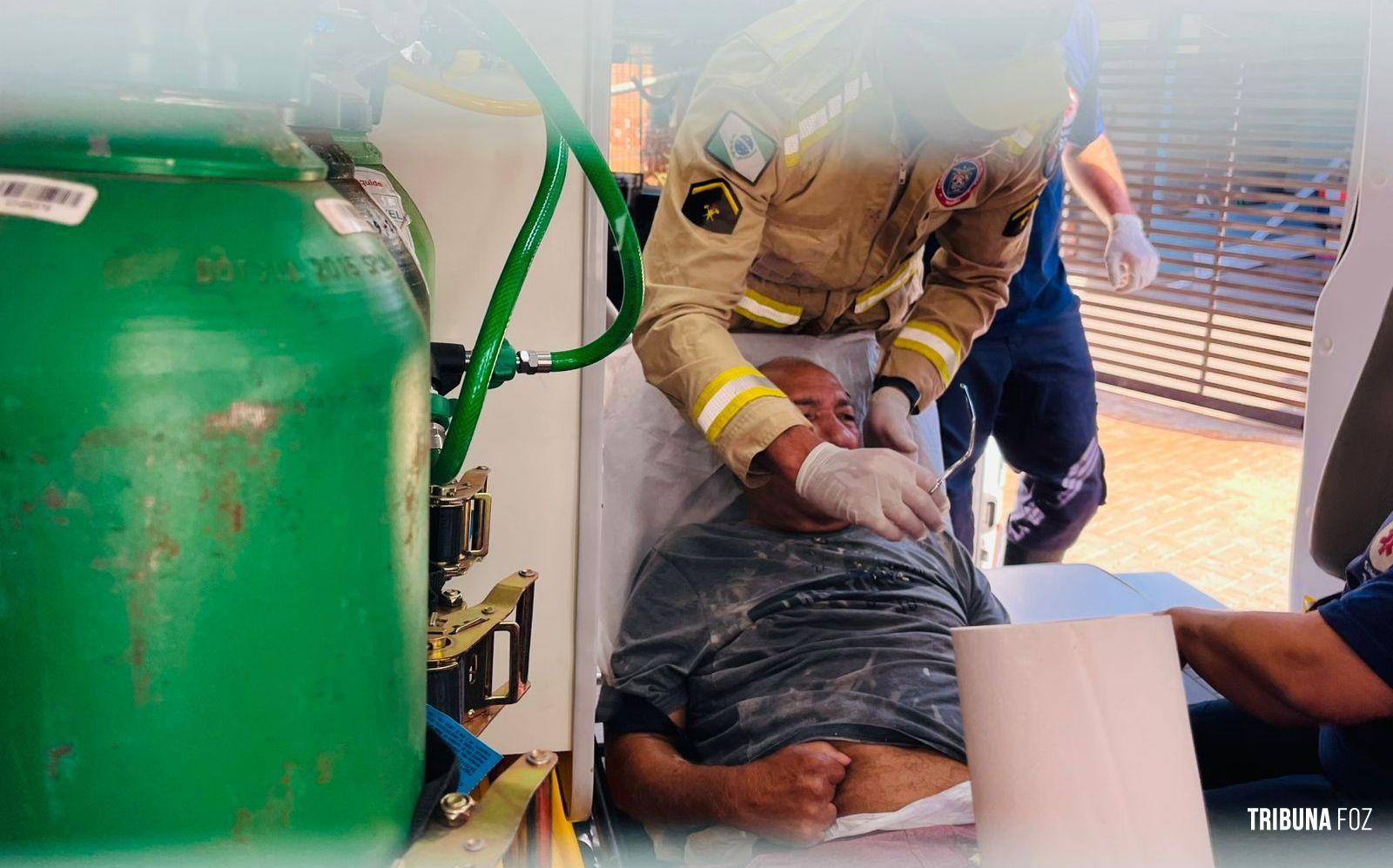 Idoso de 79 anos é socorrido pelo Siate após se engasgar com pedaço de pão em Foz do Iguaçu