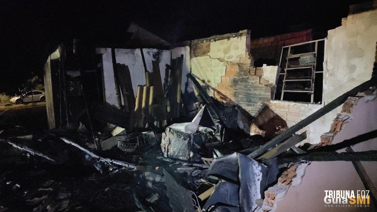 Incêndio em residência deixa uma vítima fatal na cidade de Itaipulândia