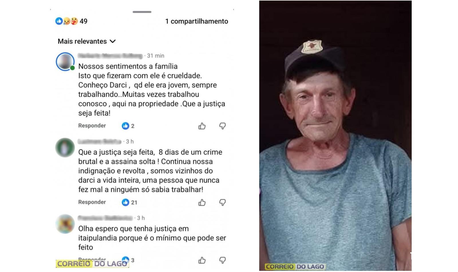 Morte de idoso após agressão violenta choca Itaipulândia e gera cobrança por justiça nas redes sociais