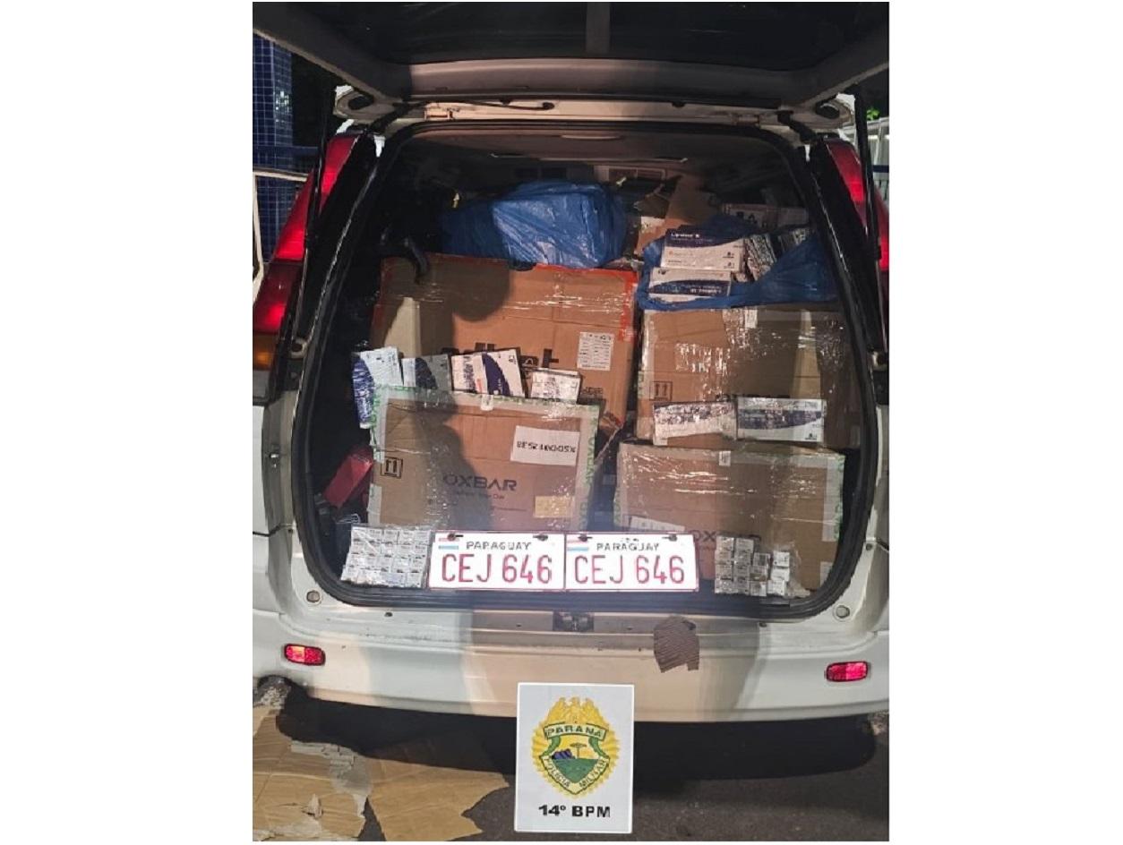 PM apreende cigarros eletrônicos e medicamentos de origem estrangeira em Foz do Iguaçu 
